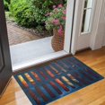 thumbnail image 3 of Festive 3D Illusion Funny Prank Pattern Kitchen Mat Halloween Door Mats Indoor Ghost Plaid Floor Mat Kitchen Rug Buffer Anti-Slip Scraping Sand Absorb Sewer Clown Kitchen Mat Witch Doormat 30" X 17", 3 of 6