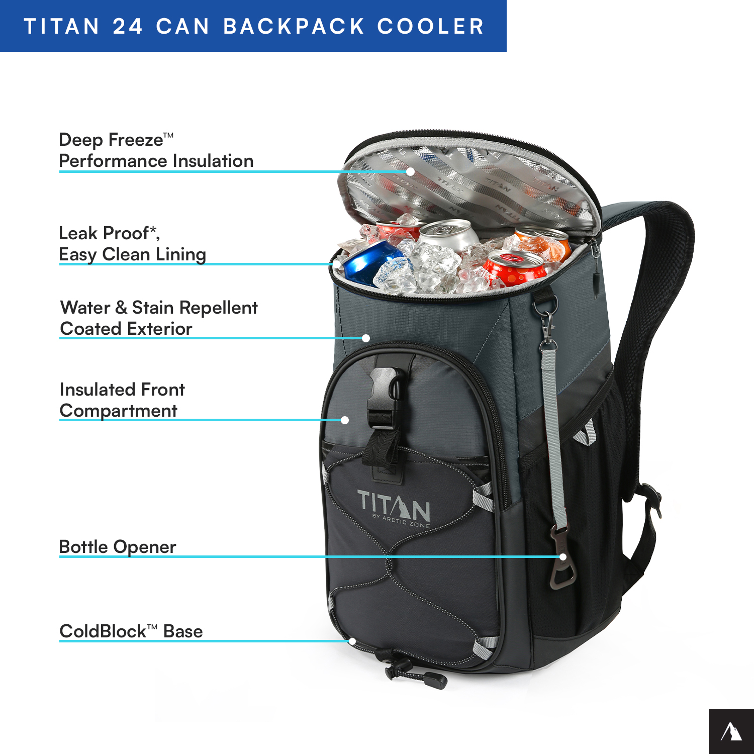 Titan by Arctic Zone 24-Can Backpack Cooler photo 4