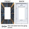 thumbnail image 3 of Yayeee Rocker Switch Wall Plate 2-Gang 4.7"x4.6" Home Decorative Outlet Cover, Elegant Geometric Pattern, 3 of 6
