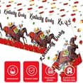 thumbnail image 3 of 3PCS Horse Racing Party Tablecloths - Derby Day Decorations, Disposable Plastic Table Covers 86x51 Inch for Themed Supplies, 3 of 4