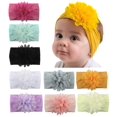 thumbnail image 1 of Diademas Toptim Baby Chifon Flowers de nailon suave para bebés de 0 a 6 años, 1 of 9