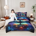 thumbnail image 4 of Manfei Tree Of Life Bedding Comforter Set 2pcs for Teens Adults,Gradient Galaxy Universe Twin Comforter Sets Microfiber,Bohemian Boho Breathable Bedding Set,Lightweight Room Decor,Reversible, 4 of 8