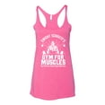 thumbnail image 2 of Dwight Schrute's Gym for Muscles Pop Culture Tri-Blend Racerback Tank Top, Vintage Pink, X-Large, 2 of 3