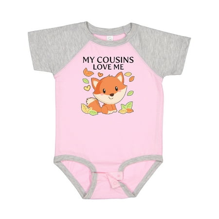 

Inktastic My Cousins Love Me- Little Fox Gift Baby Boy or Baby Girl Bodysuit