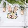 thumbnail image 5 of Yucurem Easter Wreath for Front Door, Happy Easter Eggs Flowers Leaves Wooden Door Hanging Sign for Home Wall Decor Party Outdoor indoor Supply Easter Decoration, 5 of 7
