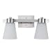 thumbnail image 3 of Prominence Home Fairendale 2 Light Brushed Nickel Bathroom Vanity Light with Frosted Glass, 3 of 10