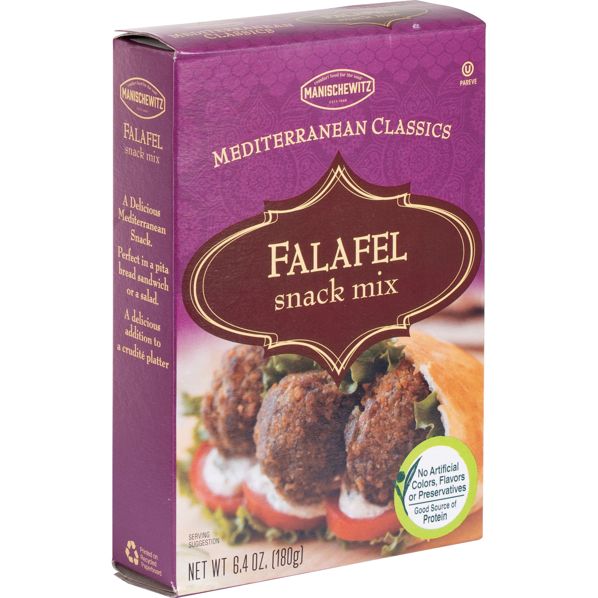 (3 pack) Manischewitz Falafel Meiterranean Snack Mix, 6.4 Oz