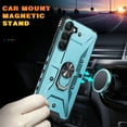 thumbnail image 6 of for Samsung Galaxy S24 FE Case with Invisible Ring Stand, Military Grade Drop Protection Support Car Mount Holder, Heavy Duty Shockproof Phone Cover for Samsung Galaxy S24 FE, Light Blue, 6 of 8