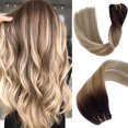 thumbnail image 1 of Extensiones De Cabello De Trama Cabello Humano Ombre Coser En Extensiones De Cabello Cabello Humano Real Suave De Negro A Marrón Con Reflejos Rubios Medios Extensiones De Cabello De Trama Atadas A Man, 1 of 5