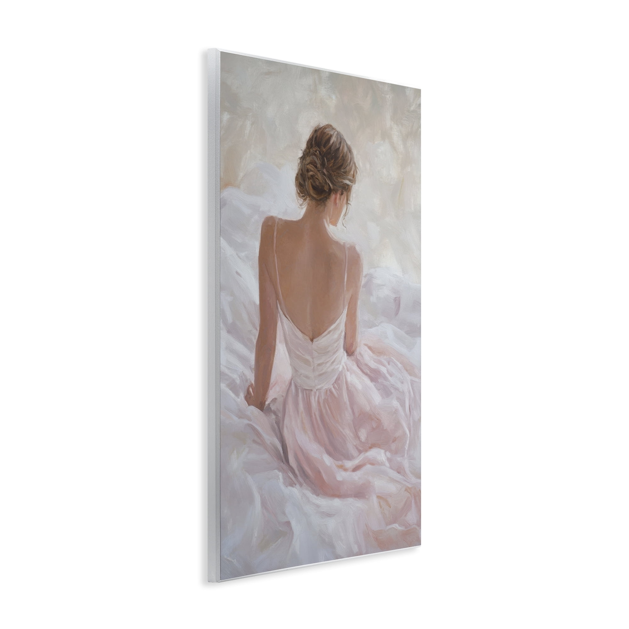 Stupell Industries Quiet Reflection in Pastel Pink Wall Plaque Art, design by Petal Prints Design