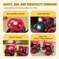 thumbnail image 5 of JOYLDIAS 12V 2 Seater Toy Ride on Train with Detachable Carriage, Music, Train Honk, Lights, High/Low Speed and Storage, Red, 5 of 8