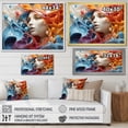 thumbnail image 4 of Designart "Surreal Collage Featuring A Woman In Blue And Red I" Surrealism Wall Decor, 4 of 7