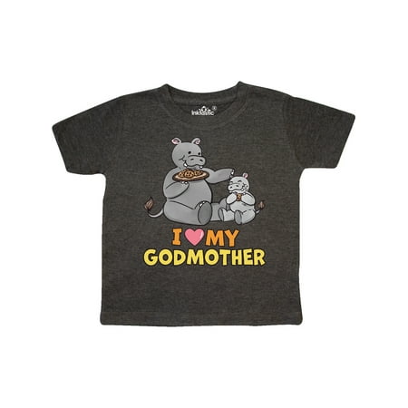 

Inktastic I Love My Godmother Hippos Gift Toddler Boy or Toddler Girl T-Shirt
