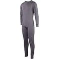 thumbnail image 2 of KNOCKER Men's Soft Fleece Thermal Underwear Set Charcoal, 2 of 3