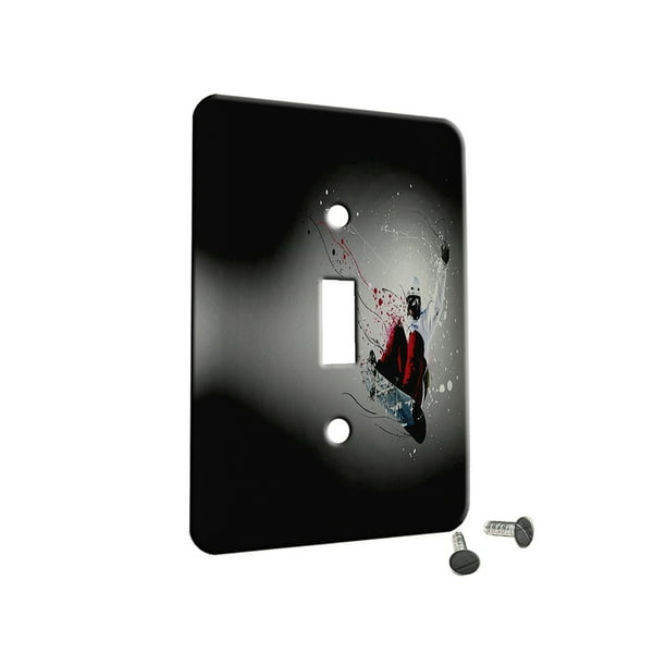 Snowboarding Freestyle Design 1 Gang Switch Plate Cover Metal Walmart Com Walmart Com