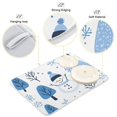 thumbnail image 3 of Yayeee Dish Drying Mat for Kitchen Counter 18"x24" Microfiber Absorbent Pad, Simple Cartoon Snowmen, 3 of 7