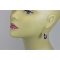 thumbnail image 3 of 14k Gold Filled CZ Earrings Purple Lavender Simulated Tanzanite in Cubic Zirconia Faceted Teardrops Designed for Adult Women, 3 of 5