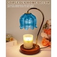 thumbnail image 7 of Funistree Blue Flower Candle Warmer Lamp with Timer, Dimmable Wax Warmer for Jar Candles, Vintage Room Decor for Women Mom Daughter, Birthday Candle Melter Gift, 7 of 7
