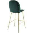 thumbnail image 3 of Gold Stainless Steel Leg Performance Velvet Bar Stool, Green, 3 of 3