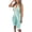 Light Green, variant on Womens 2 Piece Shorts Set Summer Ribbed Y2K Halter V-Neck Button Vest Sets for Party Outings Tracksuits Romper Set