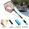 thumbnail image 3 of KOMCLUB  Foldable Telescopic Rod Fishing Net Colored Rubber Coating Fishing Net Freshwater Seawater Landing Net for Trout Bass Steelhead Salmon, 3 of 11