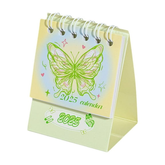 2025 Monthly Desk Calendar, Mini Desktop Calendar, Portable Office And Home Schedule Planner With Inspirational Quotes, Ink-Friendly Paper, Compact Size 7.6x5.9x4.1cm