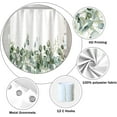 thumbnail image 5 of Green Eucalyptus Leaves Shower Curtain Watercolor Leaf Modern Minimalist Bathroom Decor Shower Curtain 36 x 72 Inch Polyester Waterproof Unique Tub Curtain with 6 Hooks, 5 of 6