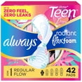 thumbnail image 3 of (6 pack) Always Radiant Teen Pads, Size 1, Regular, with Wings, Unscented, 42 Count, 3 of 15