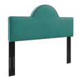thumbnail image 1 of Modway Dawn Twin Modern Performance Velvet Headboard in Teal Green, 1 of 7