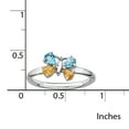 thumbnail image 2 of Sterling Silver Blue Topaz & Citrine Butterfly Ring, 2 of 11