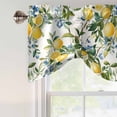 thumbnail image 5 of Tie Up Valances for Windows, Yellow Lemon Adjustable Valance Curtains Window Treatment for Living Room/Bedroom, Green Leaf Blue Flower Tropical Fruit Rod Pocket Kitchen Curtains & Drapes 54x18 Inch, 5 of 9