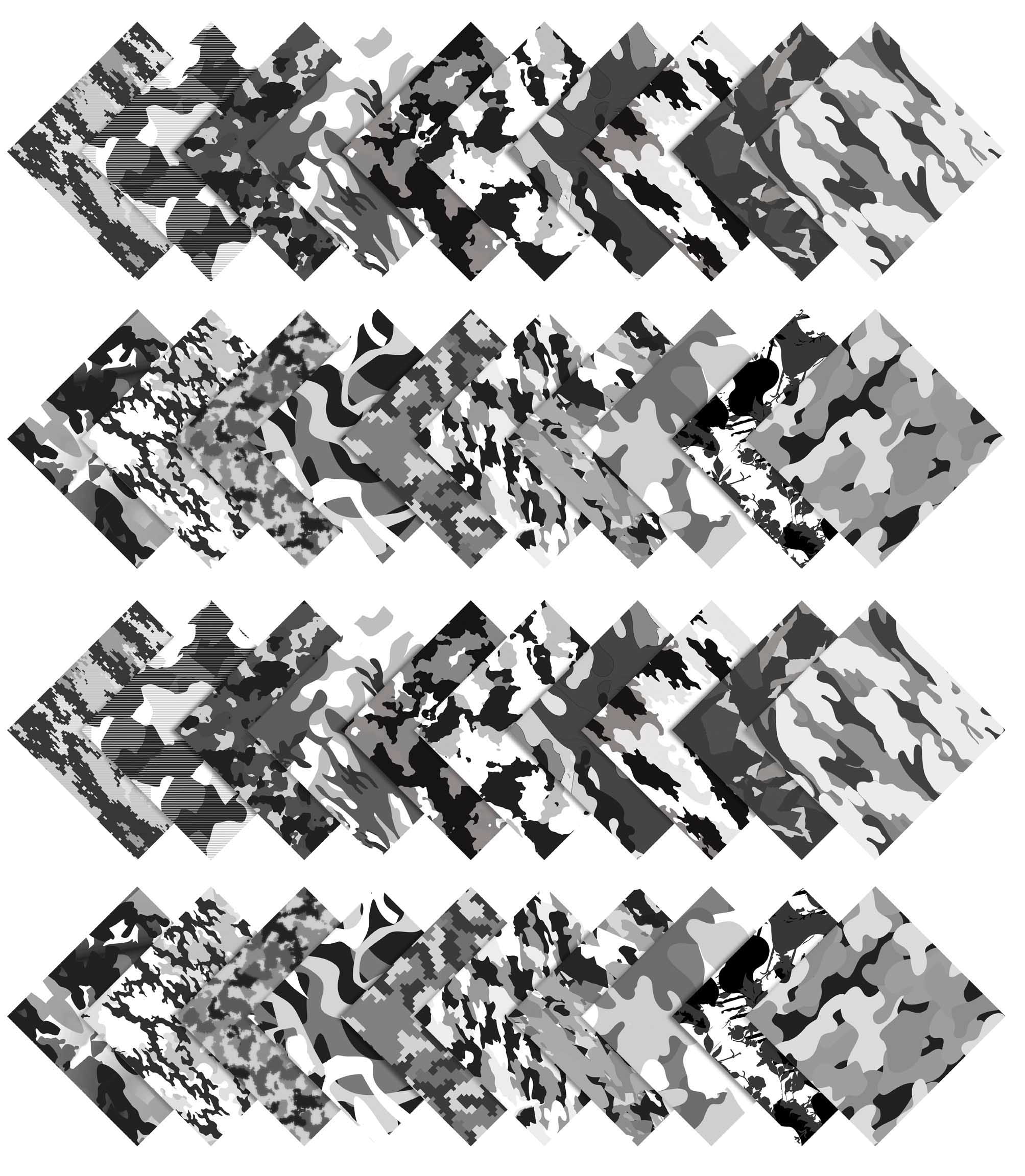 Soimoi 40Pcs Tie Dye Print Cotton Precut Fabrics For Quilting Craft Strips 2.5x42inches Jelly Roll - Black