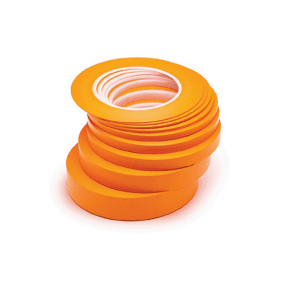 JTAPE Unlimited 1111.01555 Fine Line Masking Tape, 60 yd x 1/16 in, 0.13 mm THK, Orange