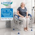 thumbnail image 2 of Elevadores para asiento de inodoro Loyoda, acolchados, elevados, con asas, 400 libras, 2 of 6