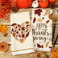 thumbnail image 4 of Fall Kitchen Dish Towel 18 x 26 Inch Autumn Pumpkin Maple Leaf Dishcloth Thanksgiving Farmhouse Decorative Hand Drying Tea Towel, 2Pcs, 4 of 6