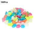 thumbnail image 2 of Limei 100 Pcs New Colorful Glow in The Dark Pebbles Stones Rocks for Fish Tank Aquarium Garden Walkway, Random Color, 2 of 6