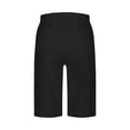 thumbnail image 6 of Women's Cargo Shorts with Multi Pockets Zip Button-Fly Side Elastic High Waist Wide Leg Summer Long Shorts (S, Black), 6 of 7