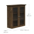 thumbnail image 2 of Teamson Home Connor Removable Two-Door Wall Cabinet with Adjustable Shelves, Walnut, 2 of 6