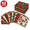 Square, variant on Christmas Precut Fabric Squares, 42pc Poinsettia Snowflake Plaid Fabric for DIY Quilting and Sewing, 5 x 5 in Craft Kit Set