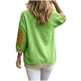 thumbnail image 5 of Posijego 3/4 Sleeve Sweatshirts for Women Oversized Sweatshirt Crew Neck Summer Casual Pullover Sweatshirt Fall Tops, 5 of 8