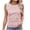 Pink, variant on Qiopertar Striped T-Shirt for Women Casual Contrast Ribbed Knit Short Sleeve Round Neck Top Spring Summer Fashion Basic Tee, Navy XL
