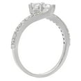 thumbnail image 2 of Dazzlingrock Collection 0.50 Carat (ctw) 14K Round White Diamond Two Stone Bridal Engagement Ring 1/2 CT, White Gold, Size 9.5, 2 of 4