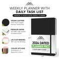 thumbnail image 2 of 2024 Planner Pro 5.8 x 8.3 - Dated Planner 2024 Calendar 12 Month Planner, Weekly & Daily Planner 2024-2025 - A5 - Black - Productivity Store, 2 of 6