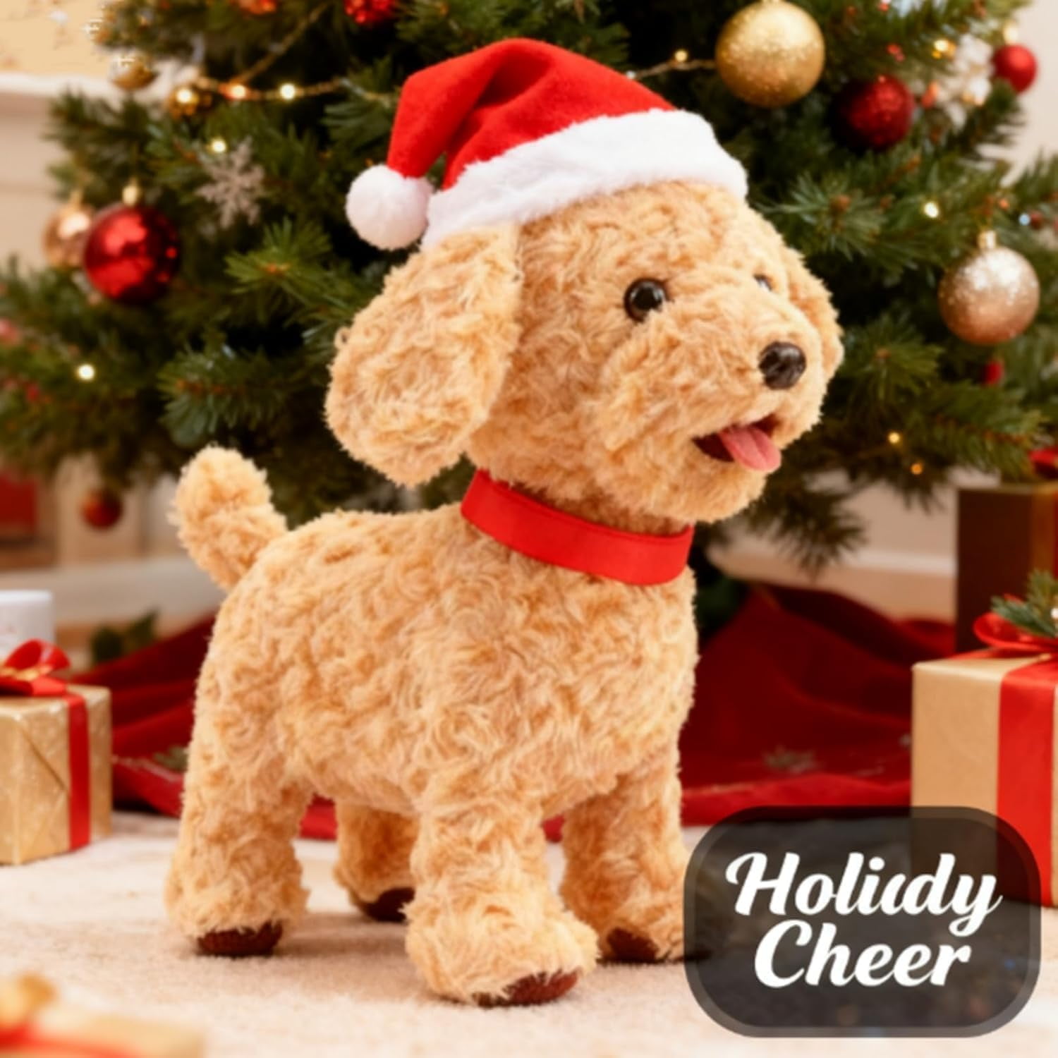 Extra large Lifelike Robot Dog ToyInteractive Robot with Touch Sensing, Voice Mimicry, Licking Motion, Soft Fur, USB charging | Perfect for Kids（Style A  1 PCS）