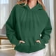 thumbnail image 5 of Camisa de manga larga,Sudadera informal con capucha para mujer, manga larga con bolsillo, material acrílico, cómoda para usar en casa, sopatenor, 5 of 9