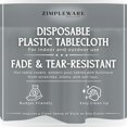 thumbnail image 4 of ZIMPLEWARE Premium Silver Plastic Table Cloth Disposable (12 Pack) Round Tablecloth (84in) Party Table Cloths Disposable, Perfect Table Cloth Round Cover for Any Table Up to 6 Feet, 4 of 4