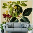 thumbnail image 4 of Creowell Green Botanical Flower Small Tapestry Wildflower Plant Floral Tapestries Wall Hanging Vintage Indie Beige Leaves Aesthetic Home Decoration for Bedroom Living Room Kitchen Farmhouse 40x60inch, 4 of 6