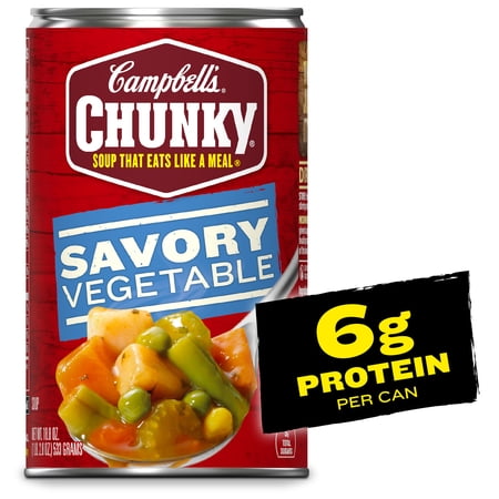 Campbell’s Chunky Soup, Ready to Serve Savory Vegetable Soup, 18.8 oz Can