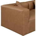 thumbnail image 6 of Meridian Furniture Cube Brown Vegan Leather 4-Pc. L-Shaped Modular Sectional, 6 of 9