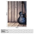 thumbnail image 4 of Chilfamy Guitar Wood Grunge Print Flannel Throw Blanket Lightweight for All Seasons - Hand/Machine Washable Blanket Gifts 60x80in, 4 of 6